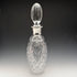 1977 British vintage cut glass oval decanter pure silver decoration 1750g
